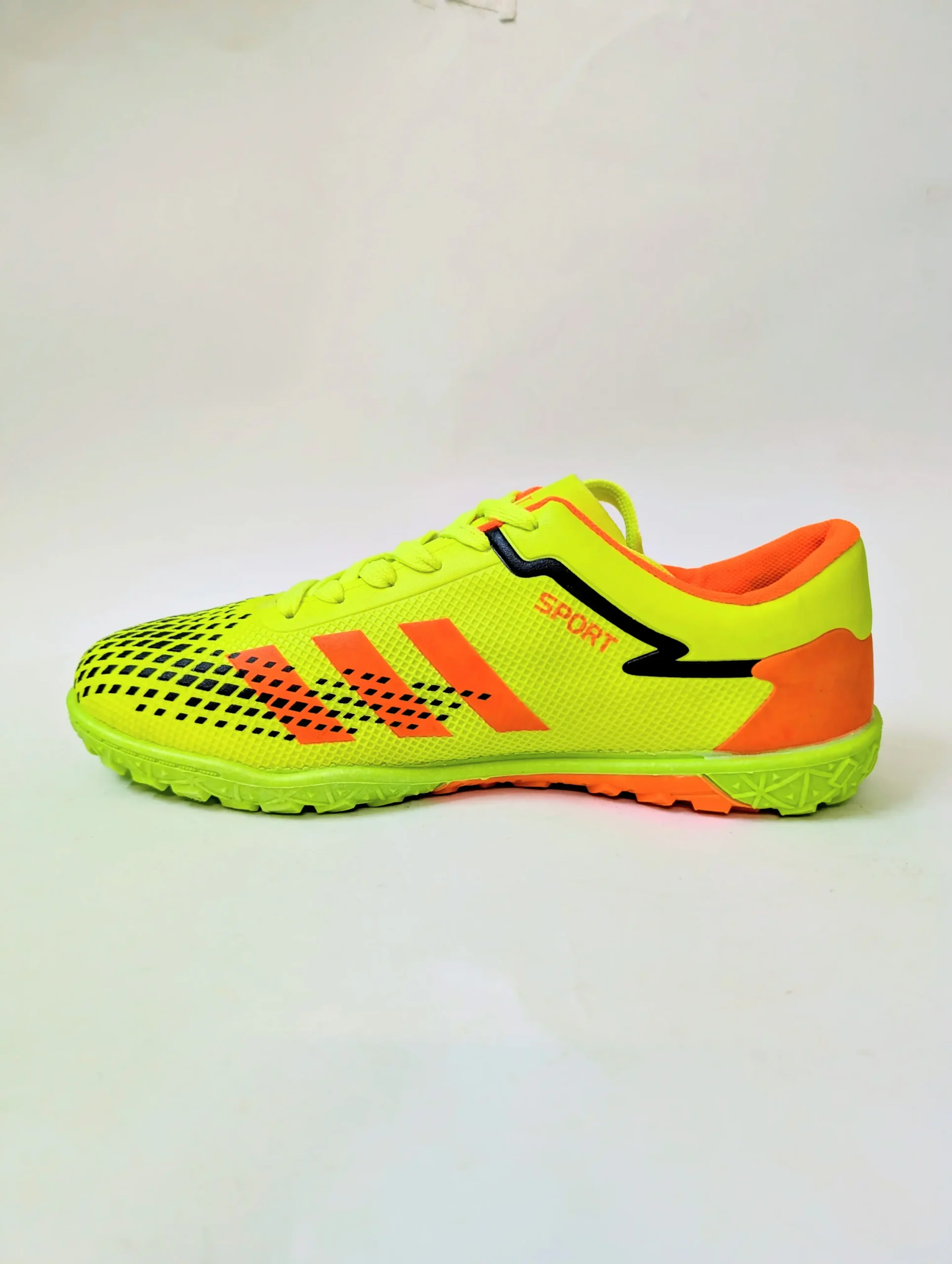 Premium Neon Green & Orange Turf Football Shoes UK 11 / EU 45 - Image 3