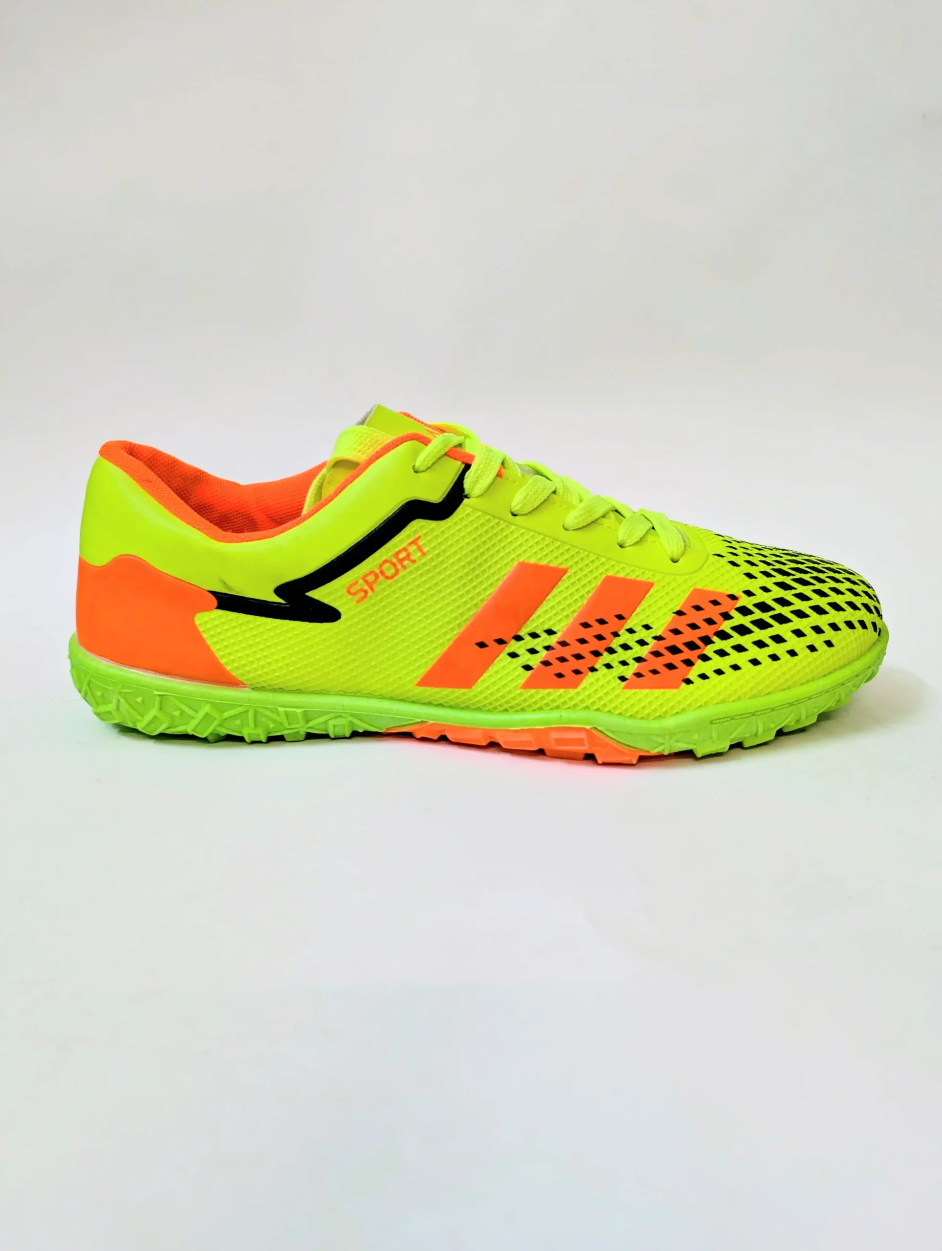 Premium Neon Green & Orange Turf Football Shoes UK 11 / EU 45 - Image 5