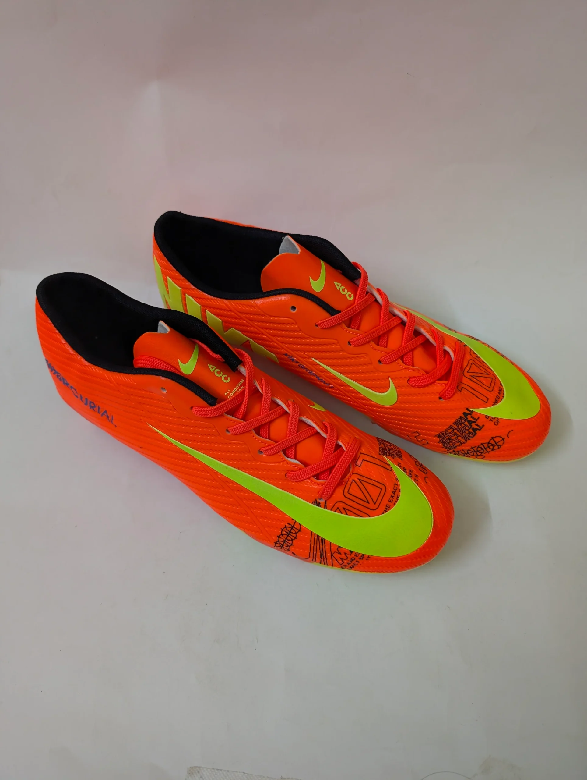 Nike Mercurial Vapor Football Cleats – Orange/Yellow – Size 44 - Image 5