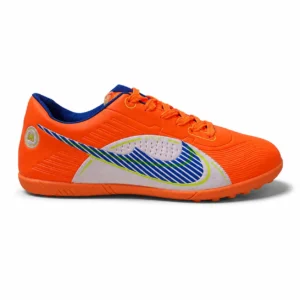 Vibrant Orange & Blue Turf Football Grippers - Size 42