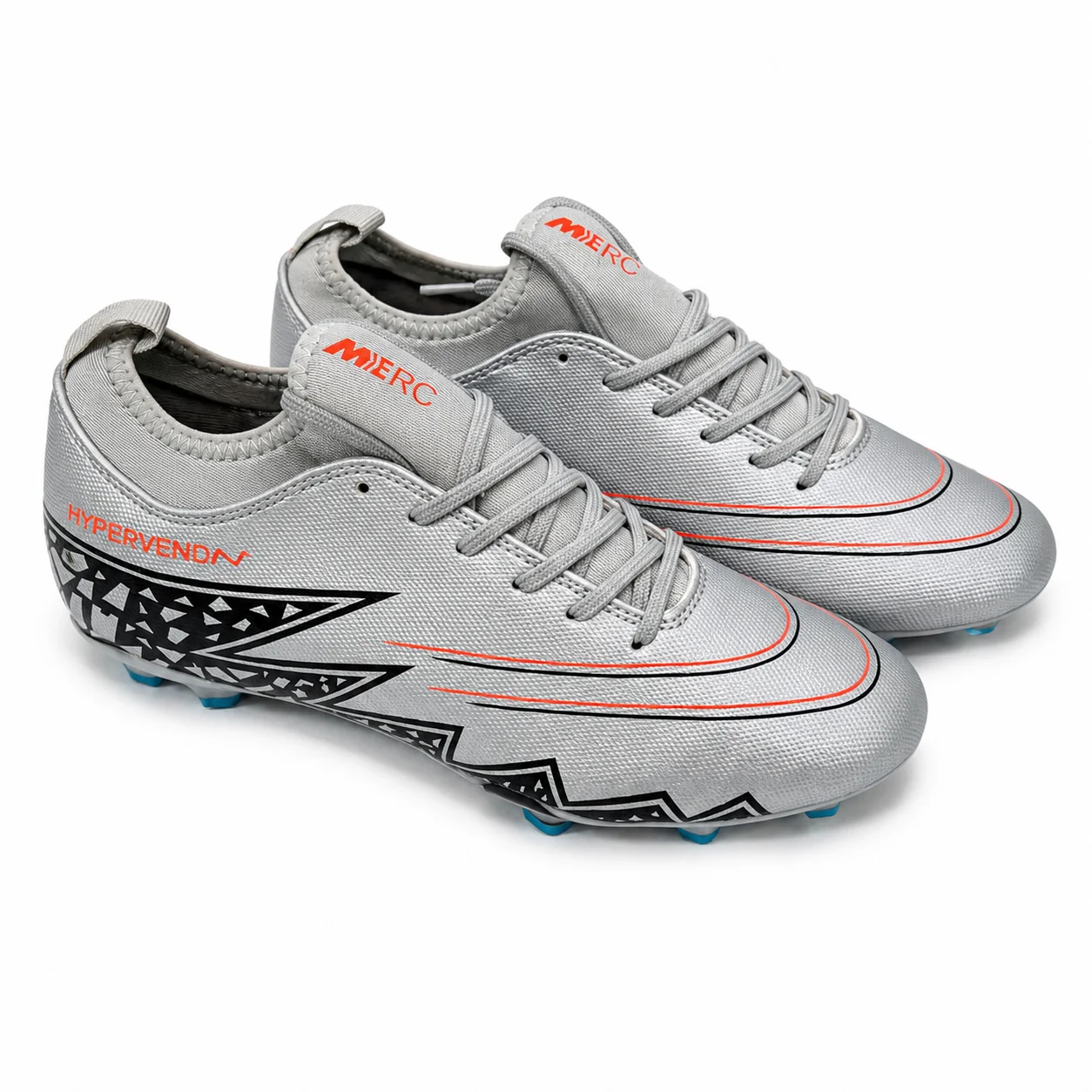Product Title: Imported Silver MAS Football Cleats – Size 42 - Image 4
