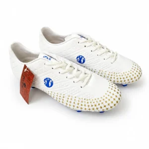 Imported Sky Wing White & Neon Yellow Football Cleats – Size 40
