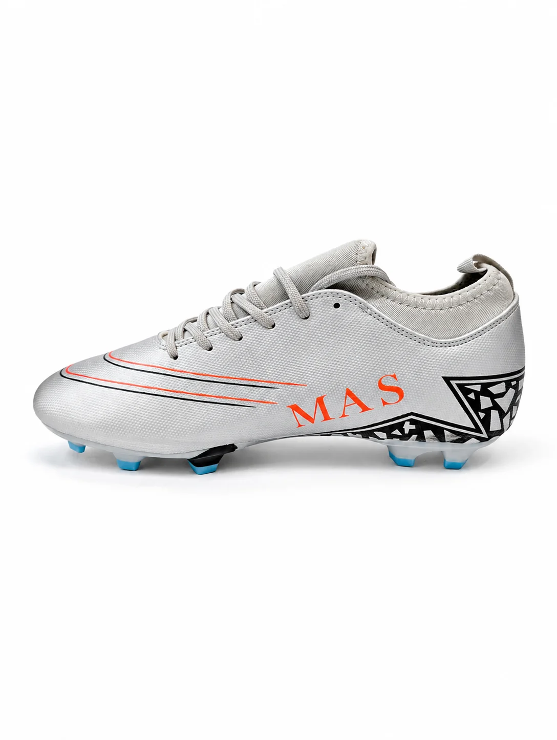 Product Title: Imported Silver MAS Football Cleats – Size 42 - Image 3