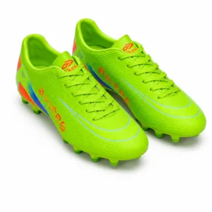 Imported Neon Green Football Cleats with Orange & Blue Accents – Size 41